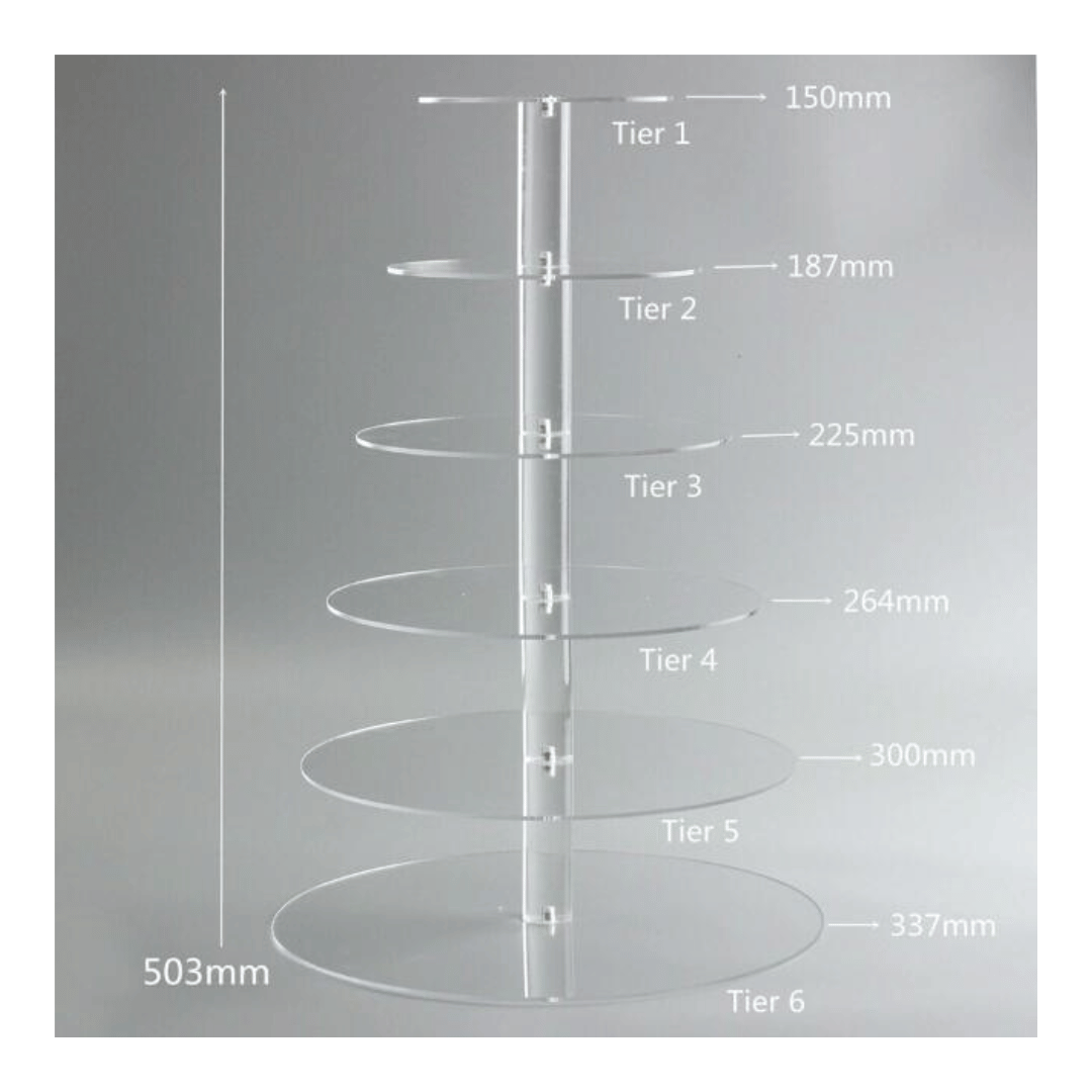 6-Tier Acrylic Cupcake Display Stand