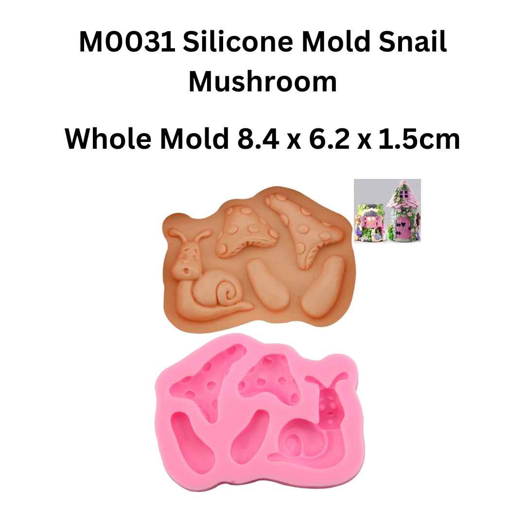 M0031 Silicone Mold Snail Mushroom