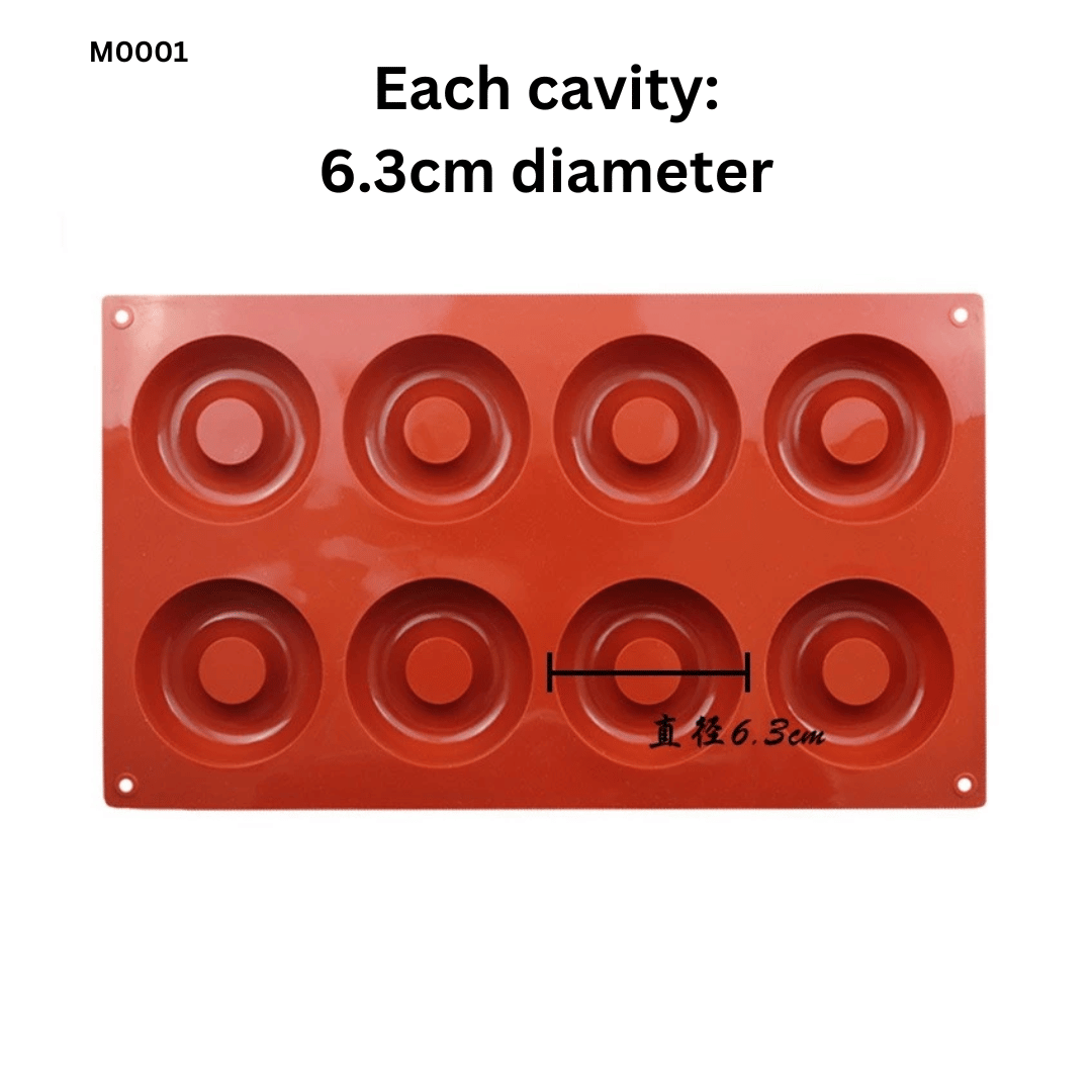 B001 M0001 | Silicone Mold Donut 8 Cavities