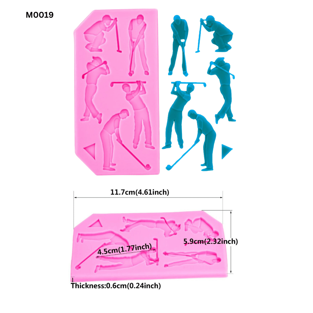 B003 M0019 | Silicone Mold Golf 6 Cast
