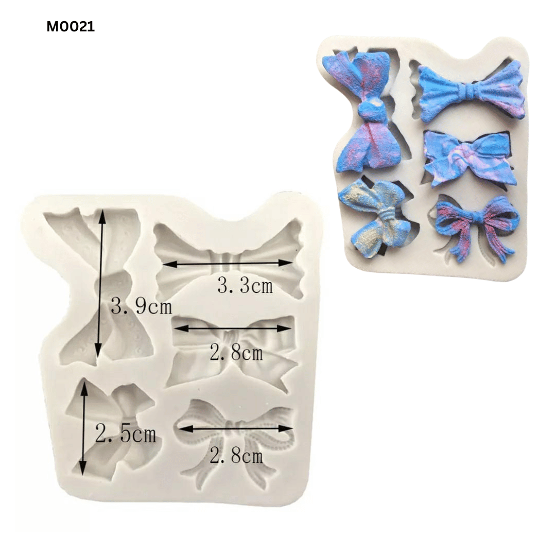 B003 M0021 | Silicone Mold Ribbon Bow 5 Cast