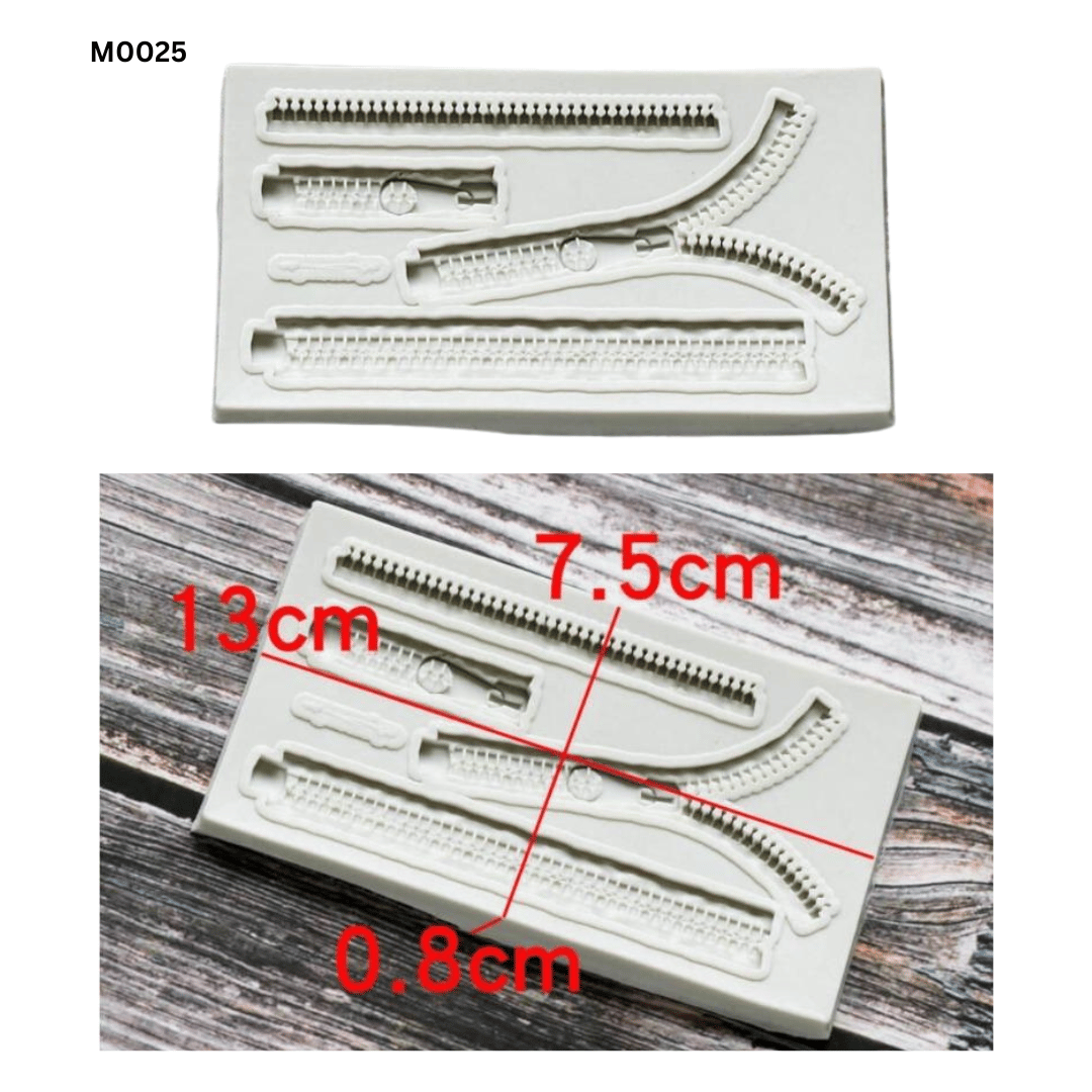 B003 M0025 | Silicone Mold Zipper 4 Cast