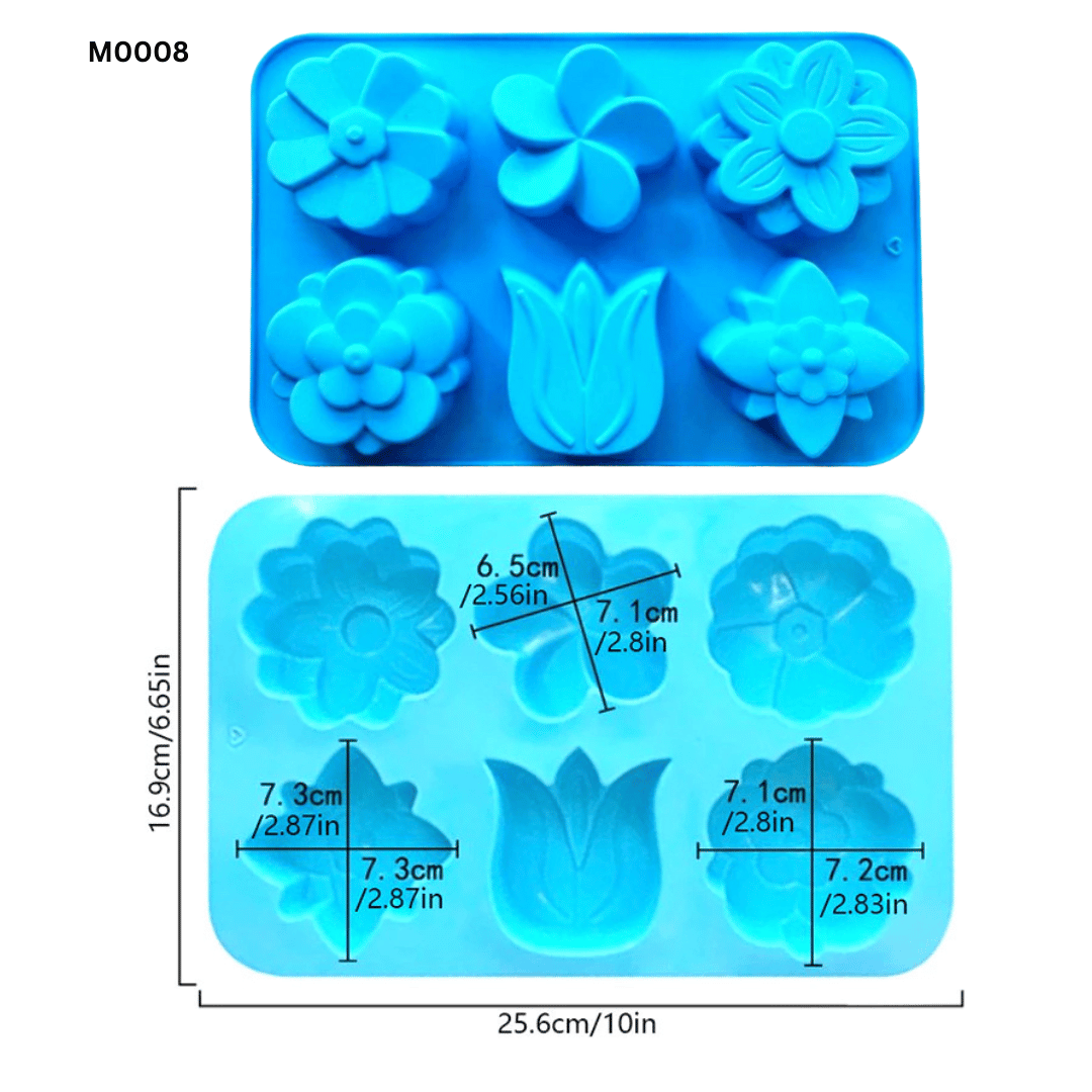 B001 M0008 | Silicone Mold Flowers 6 Cast