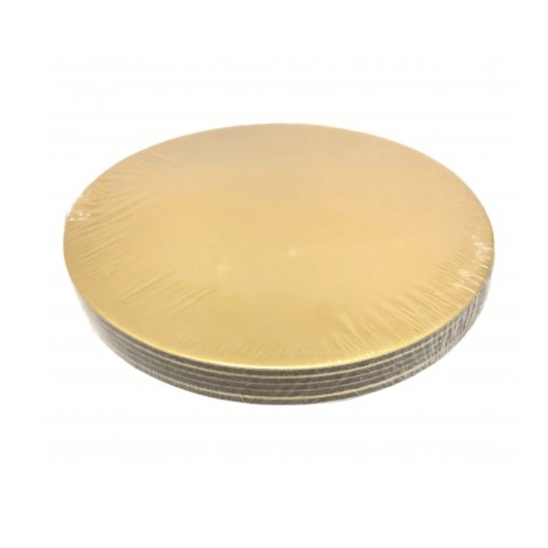 Round Gold Paper Cake Board 5pcs
