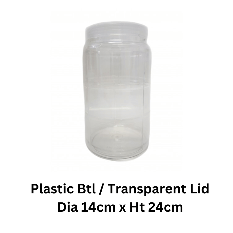 Plastic Container Transparent Lid Ht 24cm 20pcs