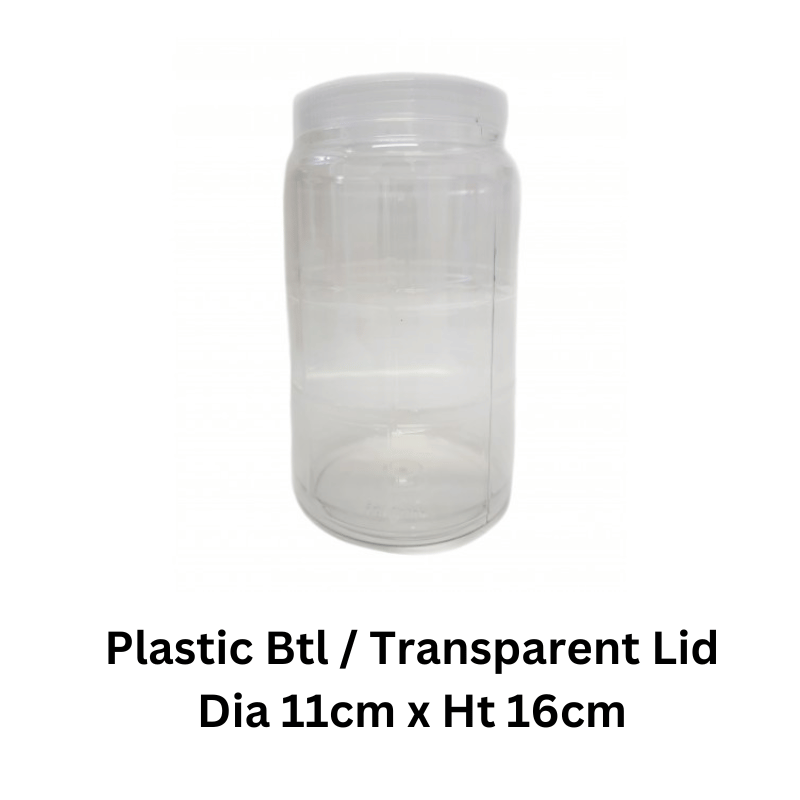 Plastic Container Transparent Lid Ht 16cm 20pcs