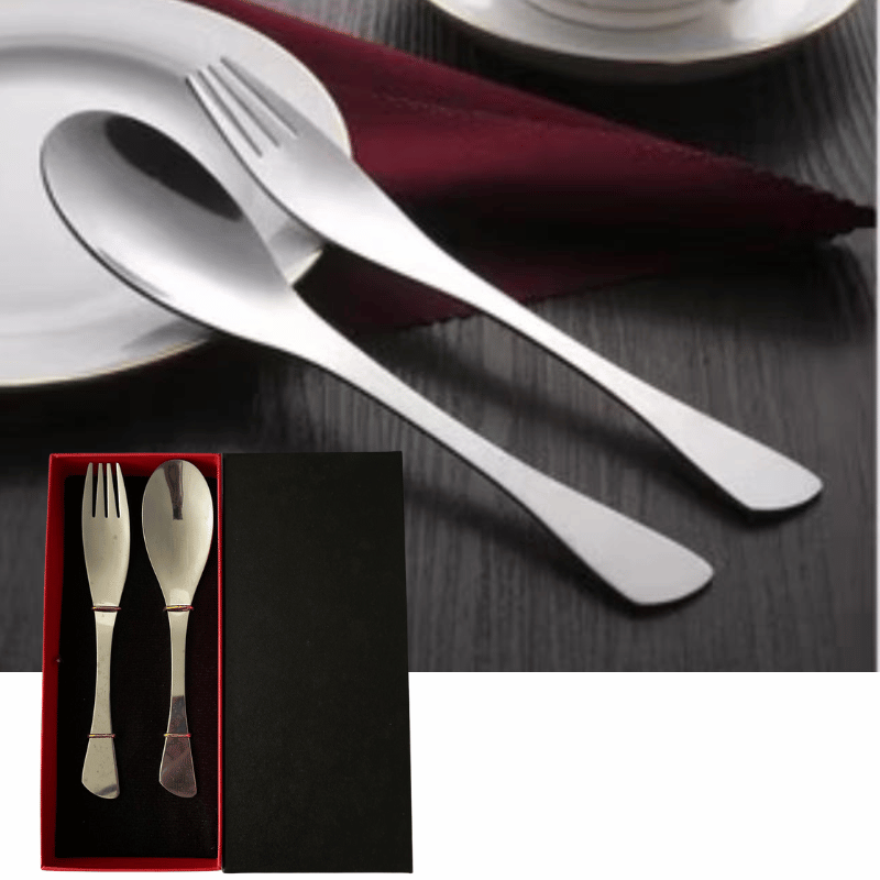 Cutlery Set Red and Black Box