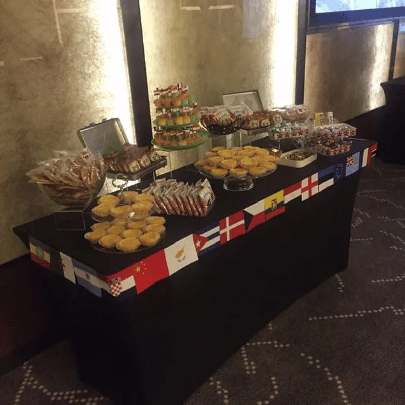 Candy Buffet Setup - Around the World Theme