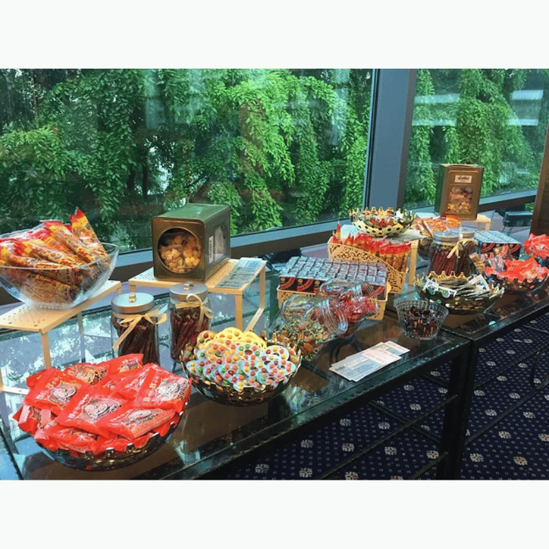 Candy Buffet Setup - Retro