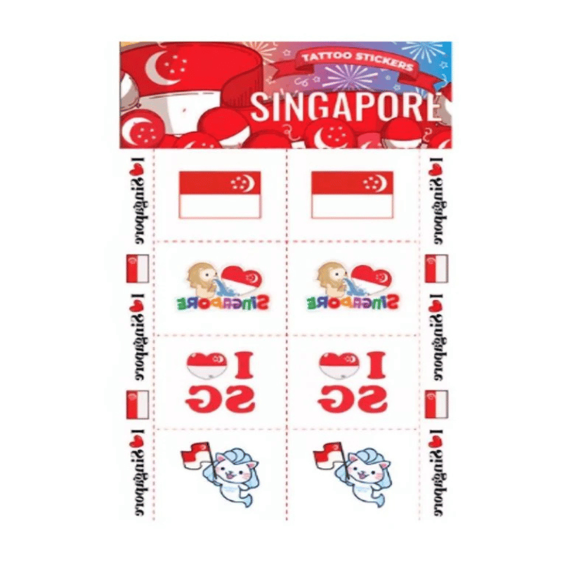 National Day Tattoo 10 sheets Design B