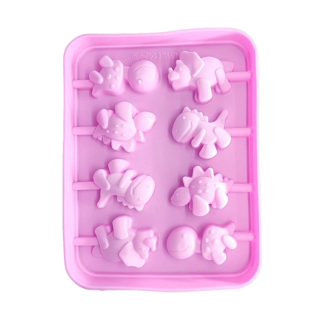 MM14501 | Dino Dinosaur Popsicle Cake Pop Silicone Mold