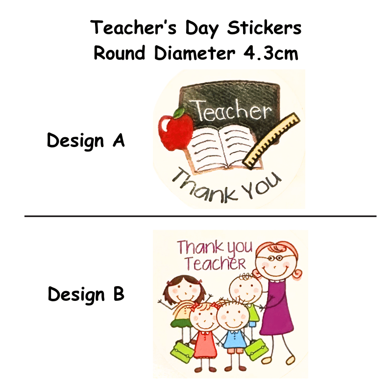 Sticker Label Teacher's Day Round Dia 4cm 200pc