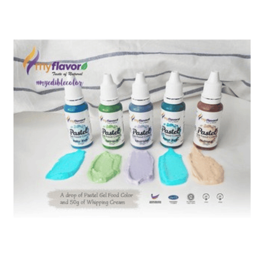 [Halal] MyFlavor Gel Food Colouring 5pc Set - Pastel Secret Garden