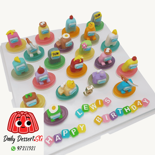 Jelly Cake - Among Us - 22 Mini Bites and Wording