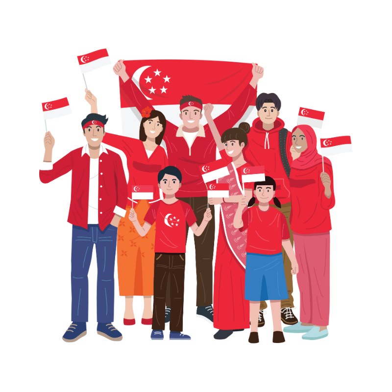 SG60 National Day Sticker Labels
