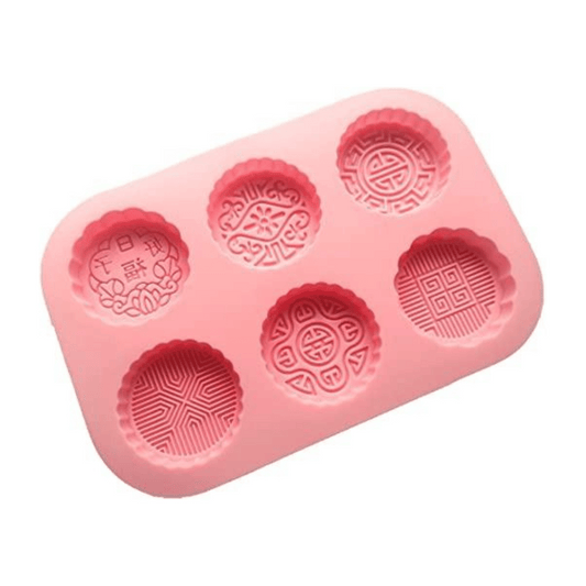 MM14177 | Round Mooncake Silicone Mold 6 Cast 6.5cm