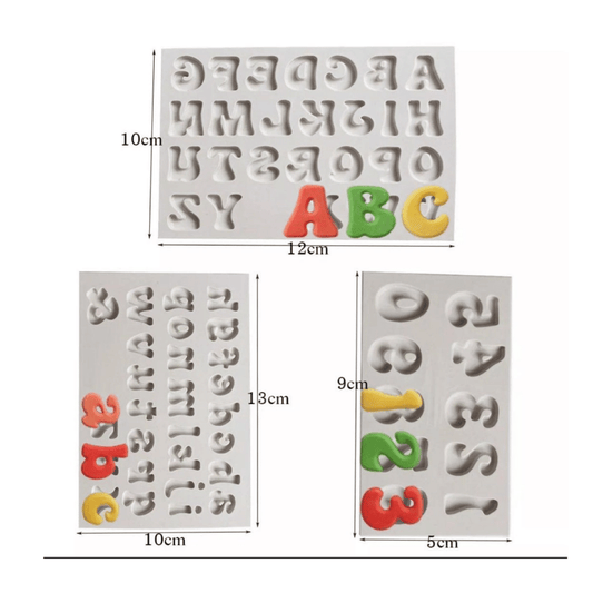 MM 10292 | Alphabet Comic Silicone Mold 3pc Set