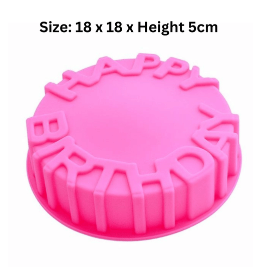 MM 10356 | Happy Birthday Round Silicone Mold