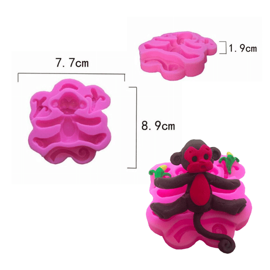 MM 10742 | Monkey Zoo Jungle Banana Silicone Mold