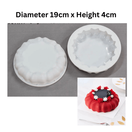 MM 10580 | Curve Edge Round Silicone Mold