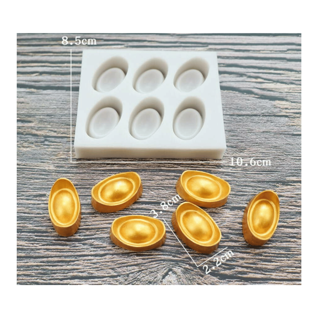 MM 15239 | Gold Ingot Silicone Mold