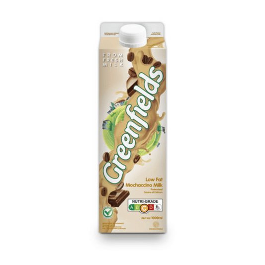 [Halal] Greenfields Low Fat Mochaccino Milk 1 Litre