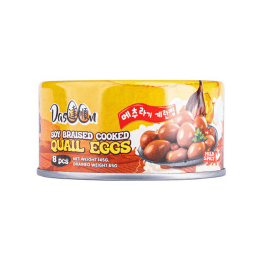 [Halal] Dasoon Soy Braised Cooked Quail Eggs MILD SPICY Can 8pc