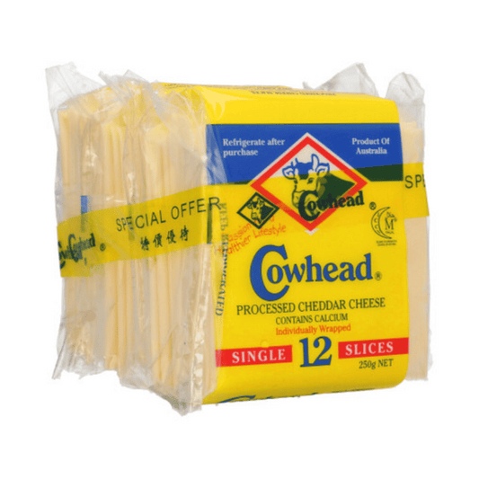[Halal] Cowhead Sliced Cheese (12pcs) 250g x 3pkt