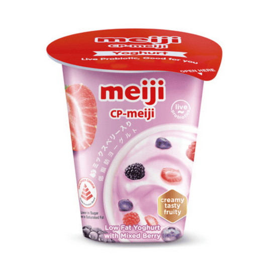 [Halal] Meiji Low Fat Yogurt Mixed Berry 135g x 4 Cups