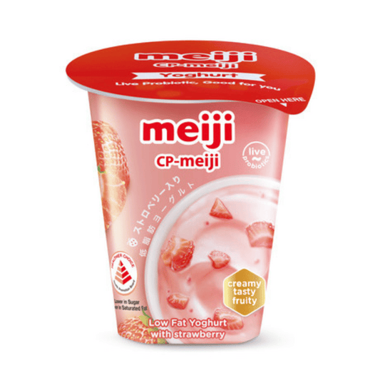 [Halal] Meiji Low Fat Yogurt Strawberry 135g x 4 Cups