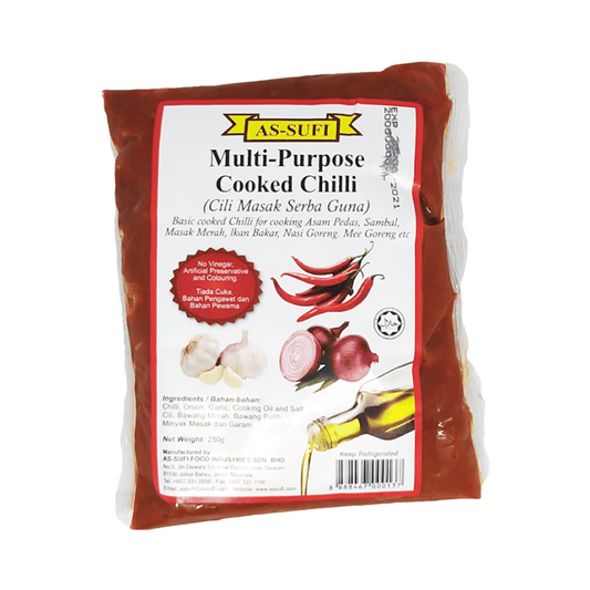 [Halal] As Sufi Multi Purpose Cooked Chilli 250g (White Pkt)