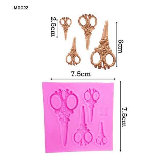 B003 M0022 | Silicone Mold Scissors 4 Cast