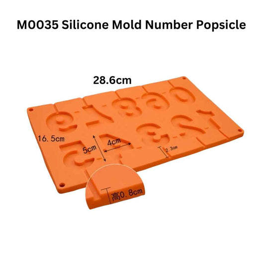 M0035 Silicone Mold Number Popsicle