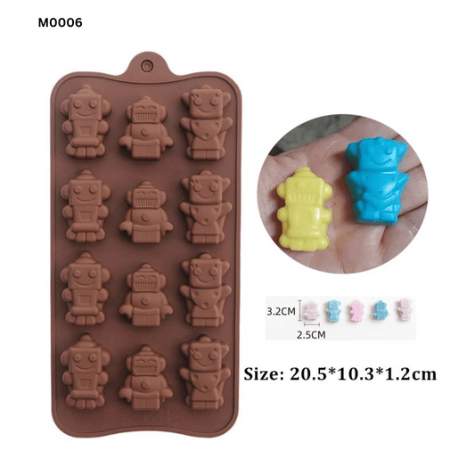 B001 M0006 | Silicone Mold Robot 12 Cast