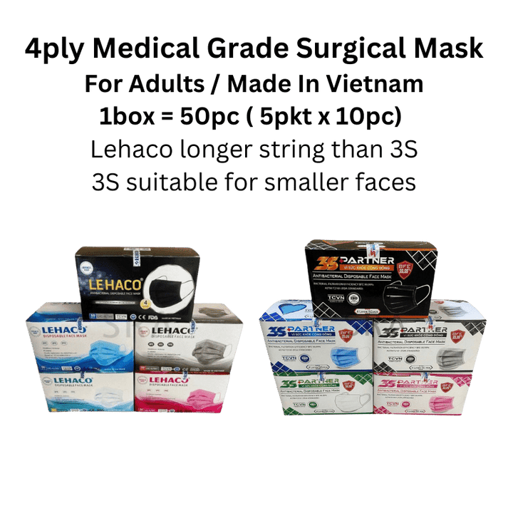 4-Ply Medical Grade Surgical Mask Lehaco / 3S – Daily Cart