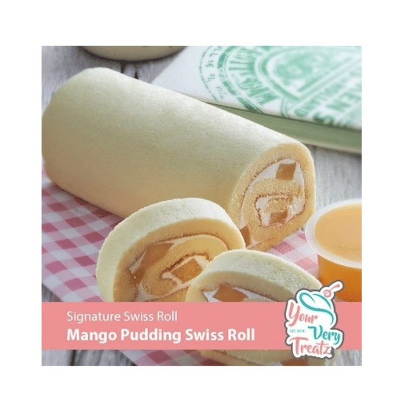 [Halal] Mango Pudding Swiss Roll Cake