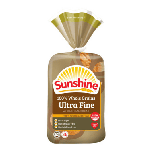 [Halal] Sunshine 100% Wholegrain Ultra FIne Bread 400g