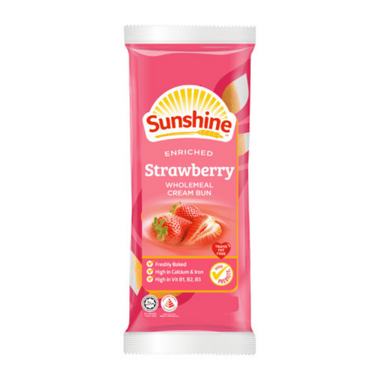 [Halal] Sunshine Strawberry Wholemeal Cream Bun 65g