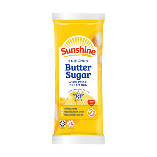 [Halal] Sunshine Butter Sugar Wholemeal Cream Bun 65g