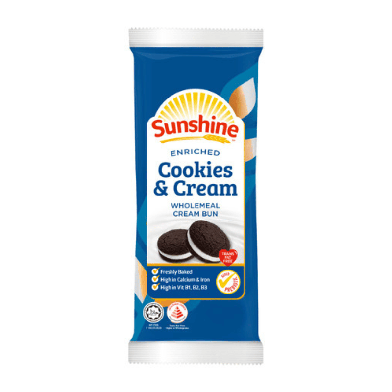 [Halal] Sunshine Cookies & Cream Wholemeal Cream Bun 65g