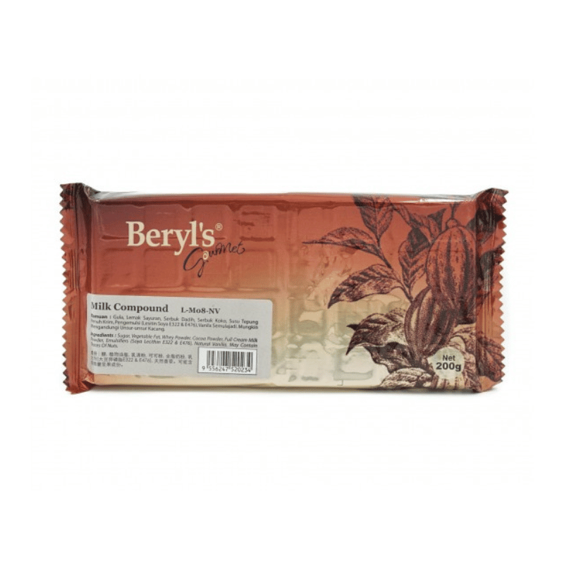 [Halal] Beryls Milk Chocolate Compound Bar 200g