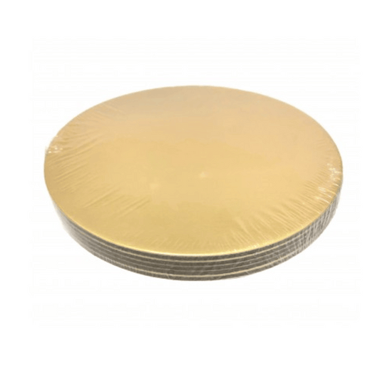 Round Gold Paper Cake Board 5pcs