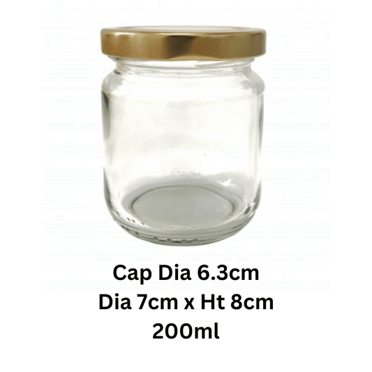 Glass Jar Ht 8cm 20pcs