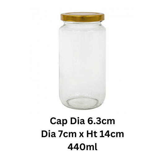 Glass Jar Ht 14cm 20pcs