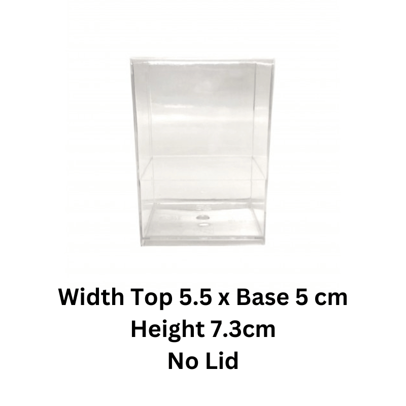 Square Plastic Disposable Jelly Cup Ht 7.3cm 20pc