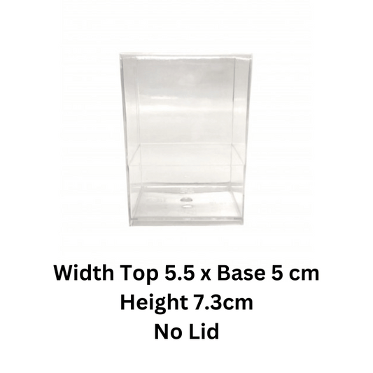 Square Plastic Disposable Jelly Cup Ht 7.3cm 20pc