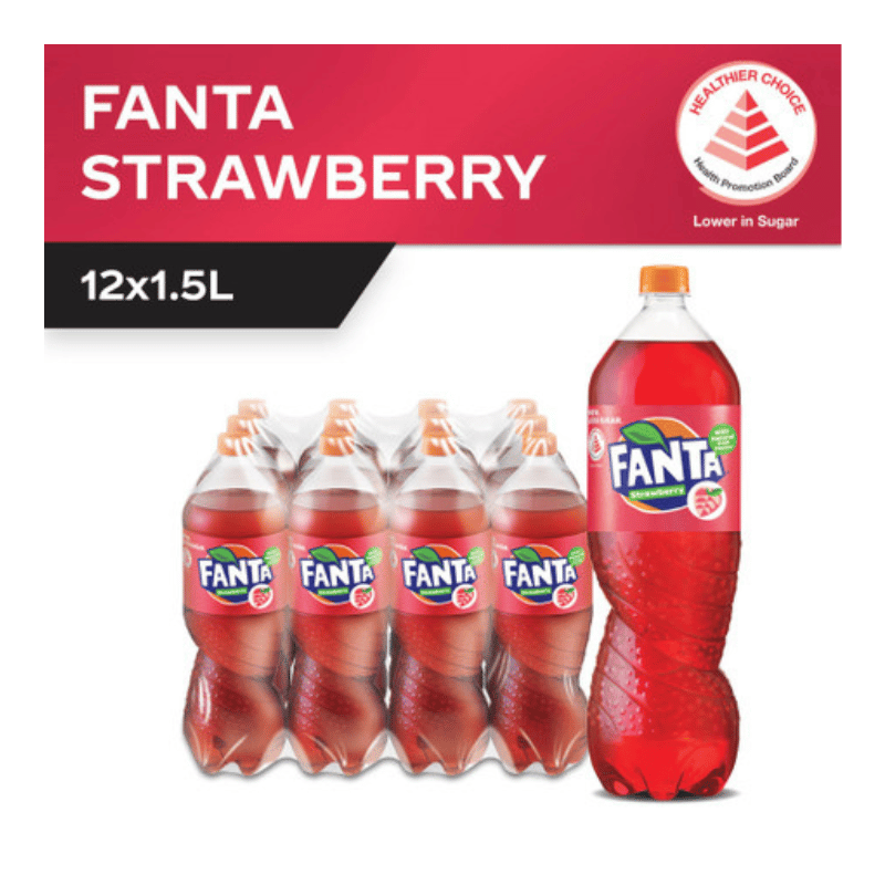 [Halal] Fanta Strawberry 1.5L x 12 Bottles