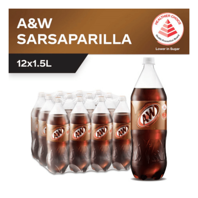 [Halal] A&W Sarsaparilla Rootbeer 1.5L x 12 Bottles