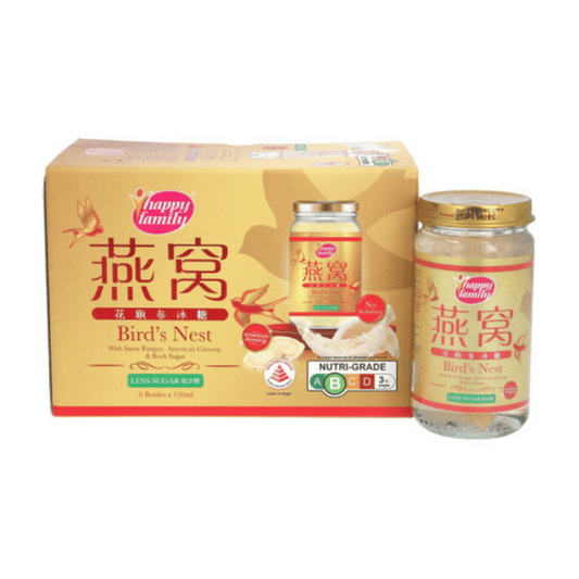 [Halal] Bird's Nest With Snow Fungus American Ginseng & Rock Sugar 150ml x 6btl