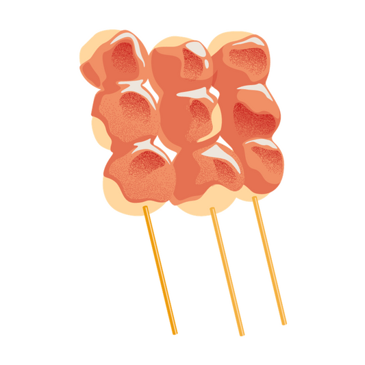 Cuttlefish Meatball 2pc x 10 Sticks Raw